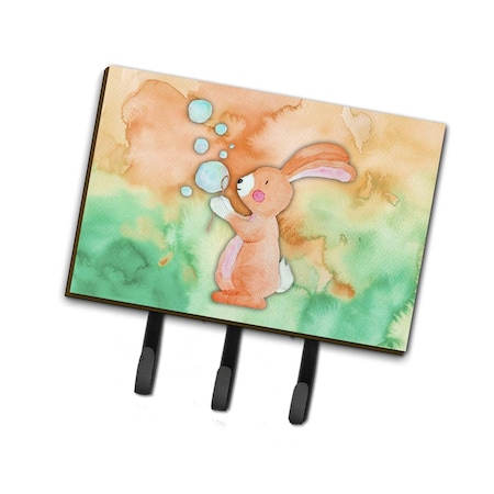 Carolines Treasures Rabbit & Bubbles Watercolor Leash or Key Holder BB7349TH68